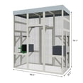 thumbnail image 6 of 70" Catio Outdoor Cat Enclosure, Large Wood Cat House for Multiple Cats, Waterproof Top, Spacious and Secure Cat Shelter Enclosure with Platforms and Resting Box, 6 of 6