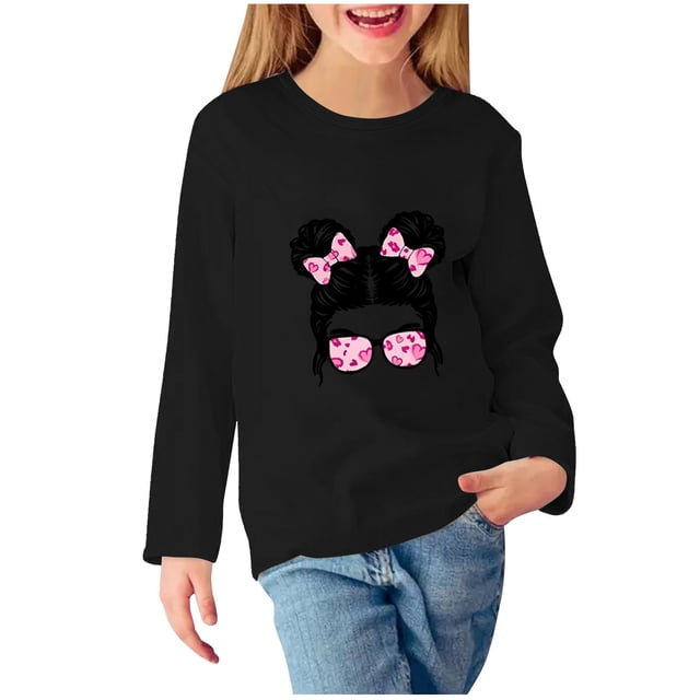 Birdeem Robe de Fille Fleurie Imprimée Col Rond Chandail pour Filles Chandail à Capuchon pour Enfants Haut Brodé Fleur