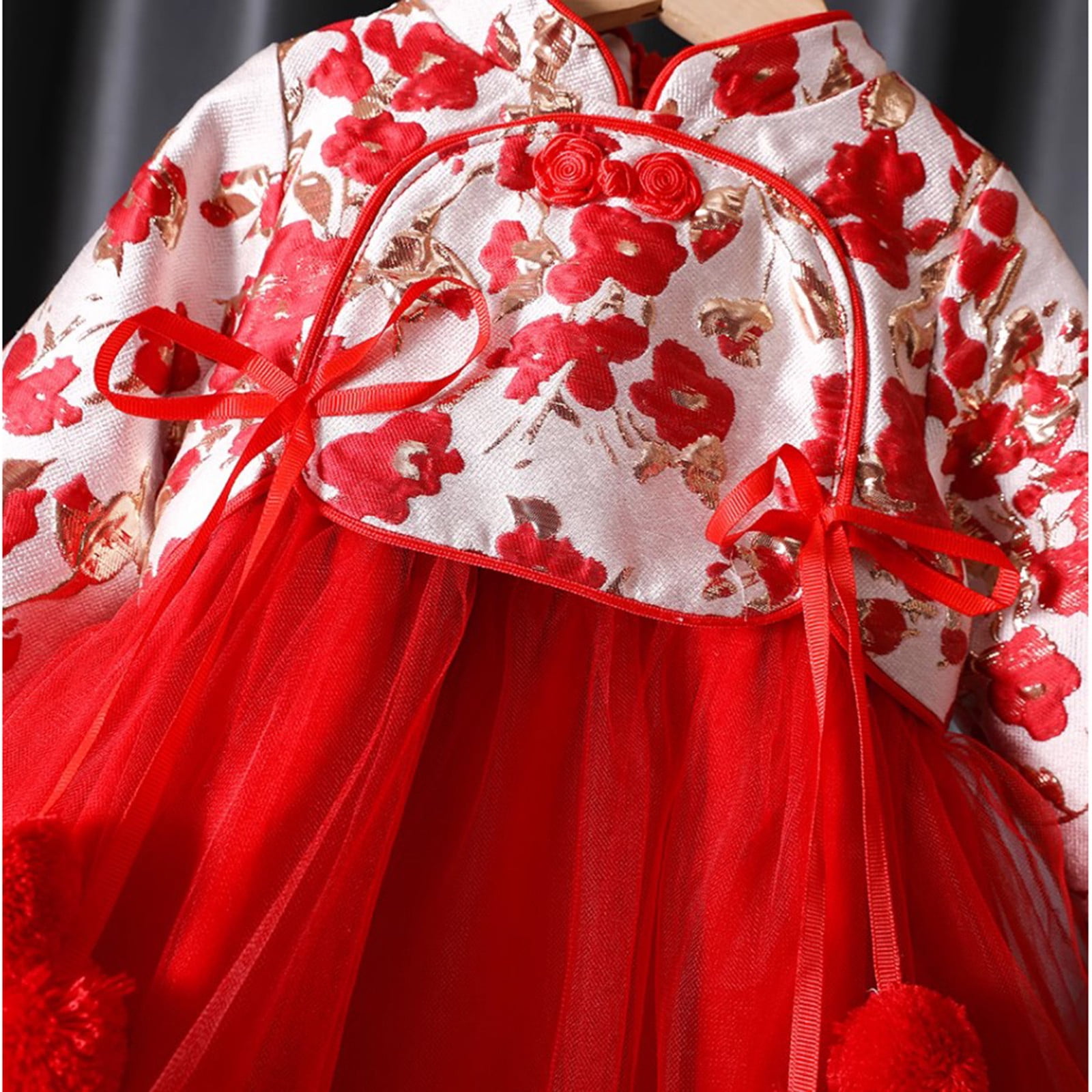 nsendm Big Kid dress Tie Girls Dress Toddler Kids Girls Children Hanfu Girls New Year Dress Children s Dress Thanksgiving Dress Baby Girls Clothes