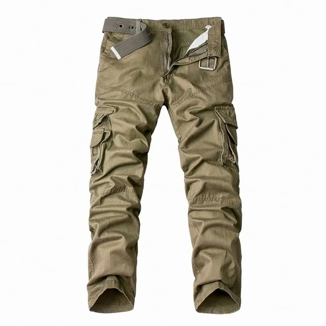 Men's Multi-Pocket Washed Overalls, Cotton Work Pants for Outdoor Casual Wear and Daily Use with Comfortable Fit