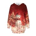 thumbnail image 4 of TIMIFIS Robe de Noël Moche pour Femmes, Manches Longues, Imprimé Bonhomme de Neige, Robe Chemise Décontractée Moulante avec Poche, 4 of 4