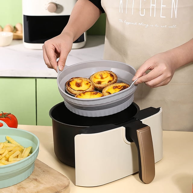 Binmer Household Baking Tools Fryer Pan Foldable High Temperature Oven Cake