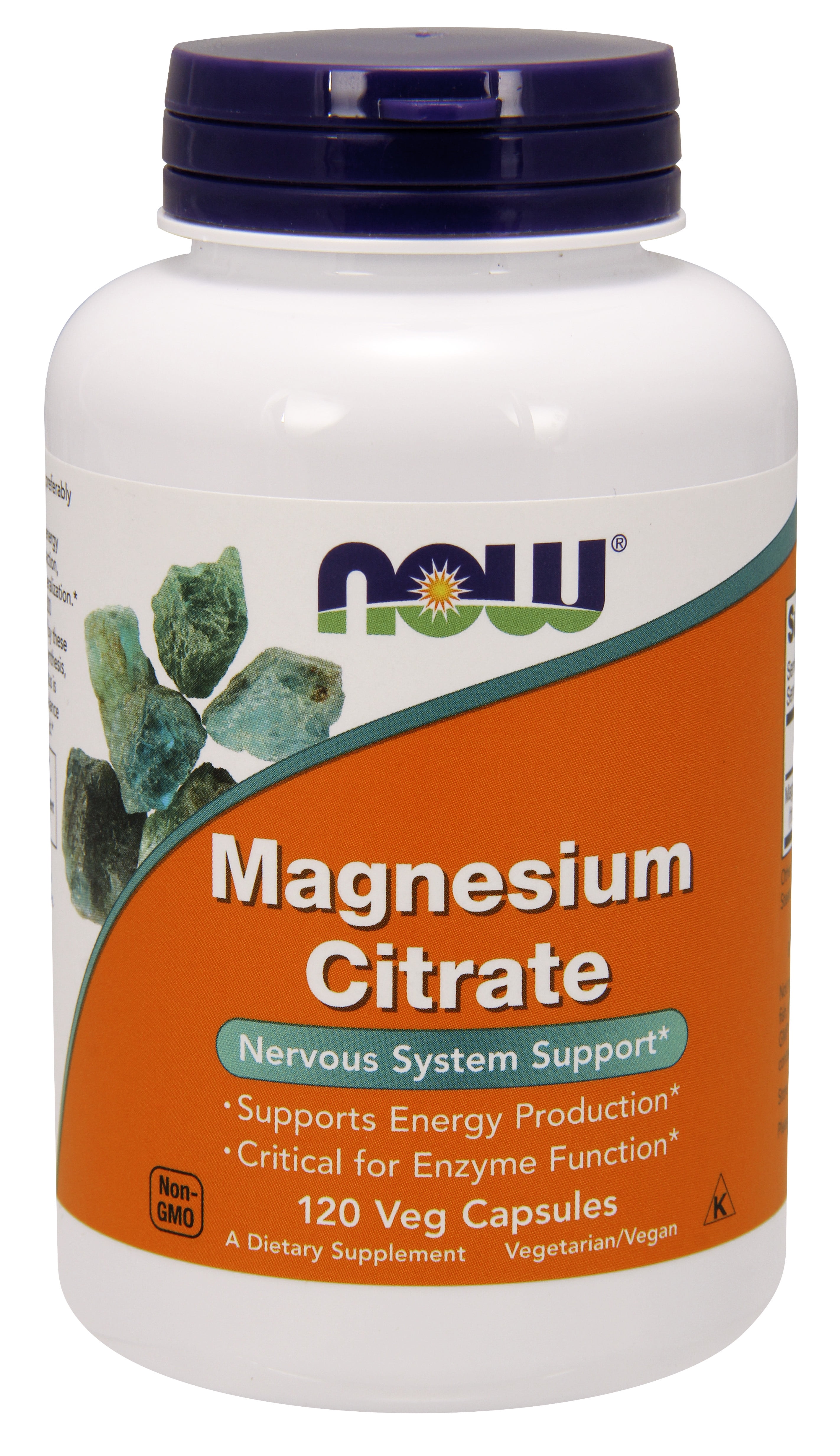 NOW Supplements, Magnesium Citrate, Enzyme Function*, Nervous System