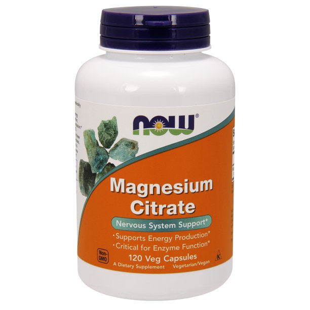 NOW Supplements, Magnesium Citrate, Enzyme Function*, Nervous System