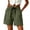 #05 Green 【Mix & Match: Stock Up on Your Favorite Colors】, variant on Women's Lightweight Nylon Spandex Work Shorts, Elastic Waist Tummy Control with Zippered Pockets, Quick Dry Breathable Stretch, Outdoor Leisure Hiking Running Travel, Athletic