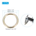 thumbnail image 2 of Uxcell Metal O Rings, Electroplated Zinc Alloy O Ring Buckle Seamless Welded Round Rings for Bag Purse Belts Gold 0.8", 2 of 5