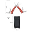 thumbnail image 4 of Alicates multiherramienta Mini portátil plegable para acampar al aire libre herramienta de mano cortadores de alambre alicates de corte con cuchillo, rojo, 4 of 5