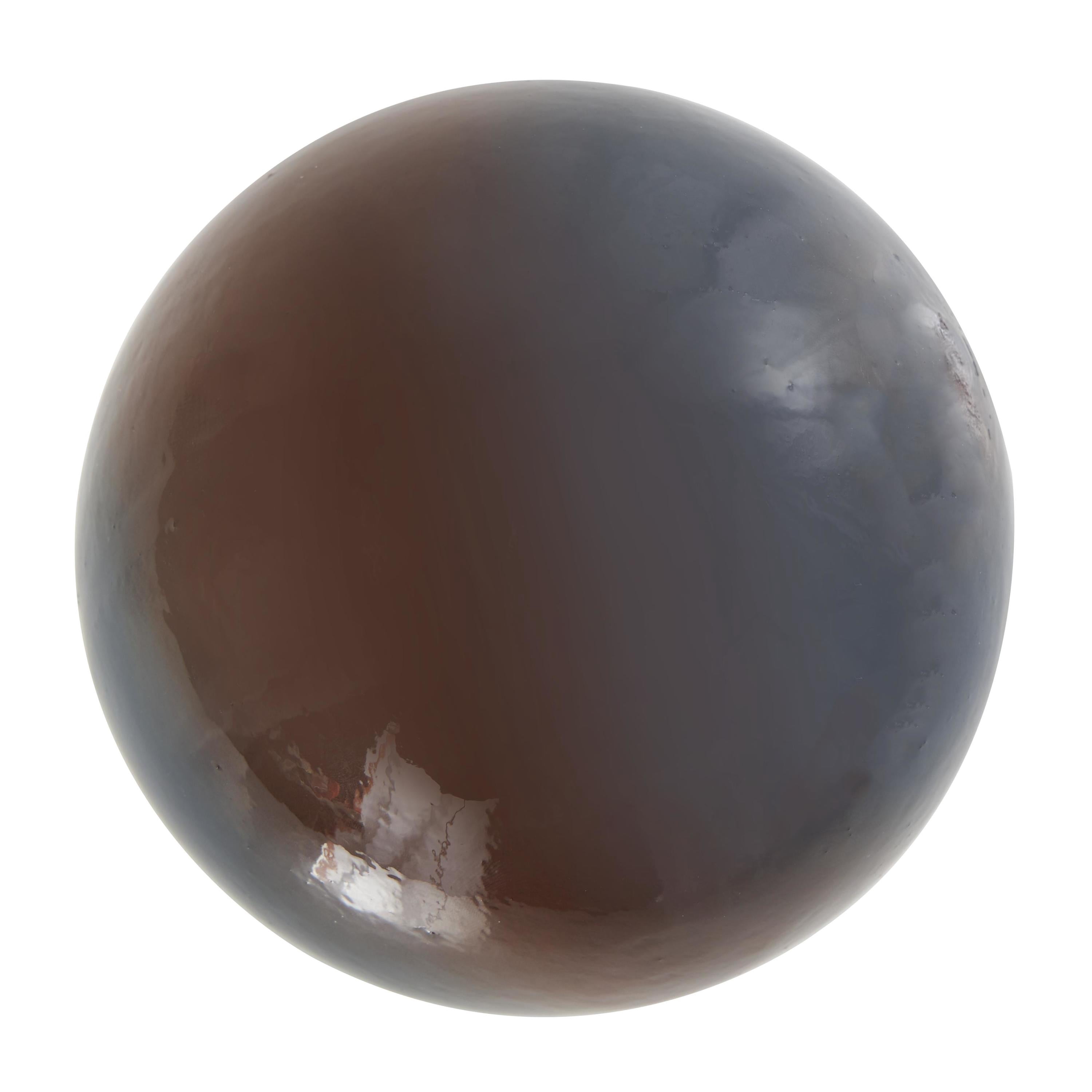 DecMode Brown 6" Ombre Plastic Orbs & Vase Filler with Blue Accents (3 Count)