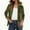 Blazer-Army Green, variant on Suede Blazer Women Lightweight Lapel Collar Ruched Sleeve Open Front Work Office Jacket Blazers Loose Casual Long Sleeve Business Suit Jackets Fall Fashion Thick Outerwear