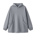 thumbnail image 4 of Hilenly Oversized Hoodies for Women Long Sleeve Pullover Hoodie Hooded Sweatshirts Comfort Travel Outfits, 4 of 10