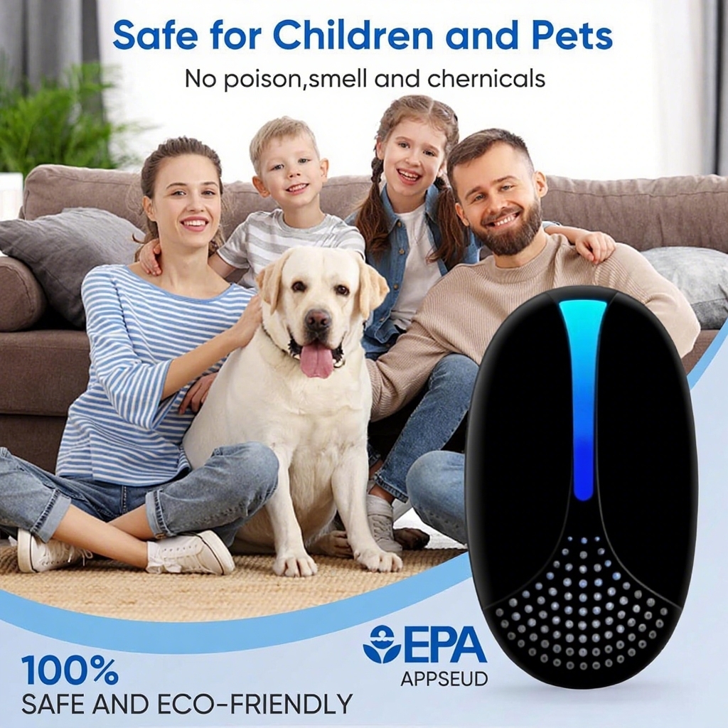 6 Packs Ultrasonic Pest Repeler Plug in, Electric Mouse Repelent Indoor for Roach, Rodent, Spider, Bugs, Ant, Rat, Mice, Insect, Pest Control for House, Kitchen, Office, Garage