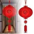 thumbnail image 3 of Wmool 1/2Pcs Chinese Year Wedding Asian Red Lanterns Decor Hanging Festival, 3 of 8