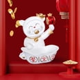 thumbnail image 3 of Preciosa estatua de gato de la suerte, decoración artística, soporte para alimentos, joyero o dulcero. blanco, 3 of 9
