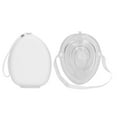 thumbnail image 1 of Protector facial CPR, silicona suave, reutilizable, reanimación cardiopulmonar, cubierta facial de emergencia, color blanco, 1 of 5