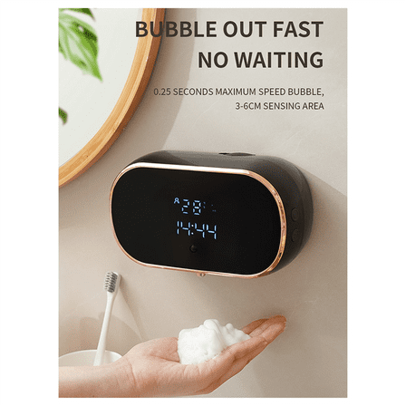 Sensor Soap Dispenser Automatic Foaming Hand Wash Wall Mount Liquid for Bathroom Kitch pwm25