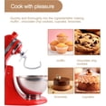 thumbnail image 6 of C-Shaped K45DH Coated Dough Hook, Attachment for KitchenAid Tilt-Head Stand Mixers Only, Fits 4.5–5 Quart Bowls, Compatible with K45, K45SS, KSM90, KSM150, 6 of 7