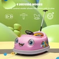 thumbnail image 5 of 12V Electric Ride on Kids Bumper Car w/Remote Control,360 Degree Spin,Push Rod Rocker Horse Function,3-Speeds Babies & Toddlers Bumping Car Ride on Toy Gift for 1-4 Years Children- Pink, 5 of 9