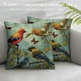 thumbnail image 3 of Fenyluxe Birds, Forest, Leaves Pillow Covers for Couch Sofa Indoor Outdoor Square Design Soft and Durable 1PC 24x24in, 3 of 5