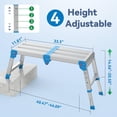 thumbnail image 4 of Taburete plegable Loyoda de 4 alturas, 35-51 cm, capacidad de 227 kg, 4 of 6