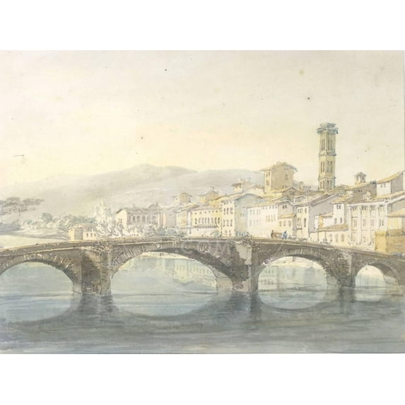 Florence from the Arno, Scenic Unframed Giclee Print Wall Art by J^ M^ W^ Turner Sold by Art.Com
