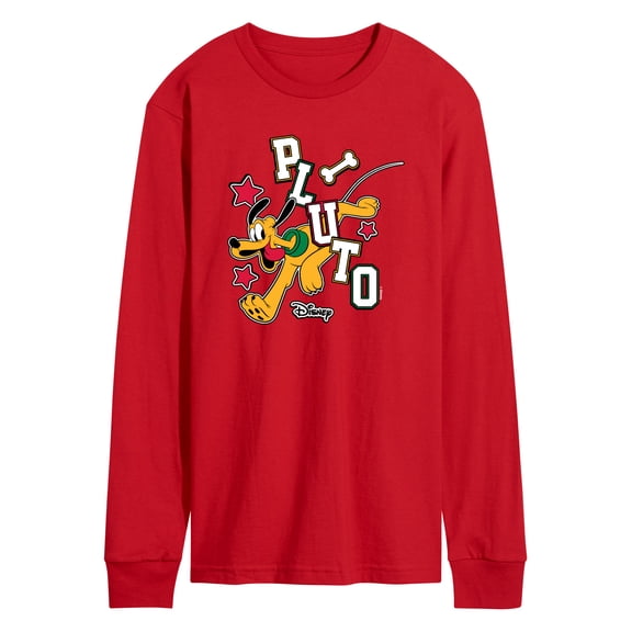 Disney - Pluto Varsity Men's Long Sleeve Graphic T-Shirt