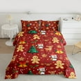 thumbnail image 2 of Castle Fairy Kids Gingerbread Man 3-Piece Full Size Comforter Sets,Deer Cat Bedding Comforter Set,Merry Christmas Lightweight Bedding Sets,Ultra Soft Home Decor, 2 of 8