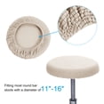thumbnail image 3 of Uxcell 11" Bar Stool Cover 4 Pack Stool Cushion Cover 11"-14" Chair Light Yellow, 3 of 7
