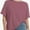 Rose, variant on Women's Oversized Short Sleeve T-Shirt - Loose Fit Crewneck Basic Tee, Casual Summer Top with Rolled Sleeves