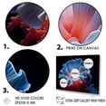 thumbnail image 3 of Designart "Azure And Scarlet Plumed Anemone" Coastal Coral Under Water Floater Framed Wall Decor, 3 of 5