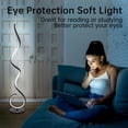 thumbnail image 5 of 53 Inch Spiral Floor Lamps Modern LED Floor Lamp for Bedroom 34W Dimmable Black Floor Lamp with Remote Control Contemporary Standing Lamp for Living Room Bedroom Kitchen Office, 5 of 6
