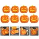 thumbnail image 2 of 20 platos de papel desechables con forma de calabaza, cubiertos para Halloween, pasteles y postres., 2 of 5