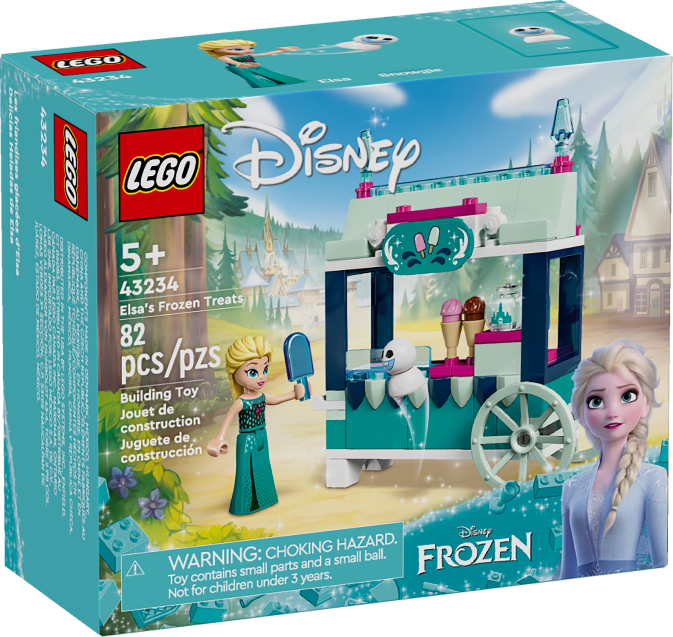 LEGO Disney Frozen Elsa’s Frozen Treats Building Set, Includes Elsa Mini-Doll and a Snowgie Figure, Elsa Toy Makes a Fun Gift for Girls and Boys who Love Frozen Toys, Disney Princess Doll, 43234