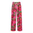 thumbnail image 3 of Simua Men's Tropical Print Beach Pants - Vibrant Floral Pattern Drawstring Waist Vacation Pants, 3 of 5