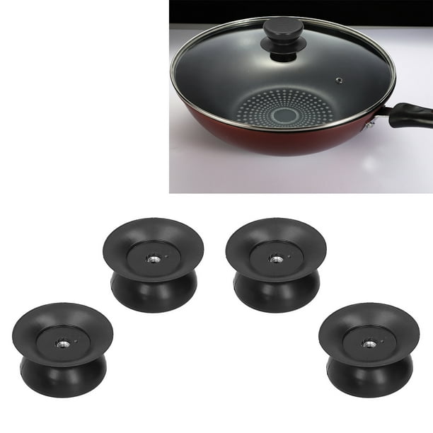 Bouton de Couvercle, Couvercle Universel Remplacement Noir 4Pcs Pot Bouton  de Couvercle avec Accessoires pour Ami pour la Cuisine pour la Maison pour  la Famille 