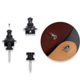 thumbnail image 3 of 2 Pcs Guitar Strap Locks Round Head Buttons for Acoustic Electric Bass PartsBlack, 3 of 9