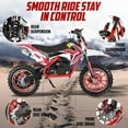 thumbnail image 5 of Seipouy 49cc 2-Stroke Kids Dirt Bike, Dirt Bikes for Kids, Dirt Bikes, Gas Power Motocross, Off Road Mini Motorcycle, Children Pocket, Gas Bike Load 220LBS (Improved Version), 5 of 9