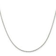 thumbnail image 4 of Auriga Fine Jewelry 925 Sterling Silver 1.5mm Beveled Oval Cable Chain 14inch Necklace for Women, 4 of 5