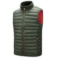 thumbnail image 2 of Busydd Mens Winter Vest Sleeveless Zipper Stand Collar Outerwear Vests Casual Solid Color Warm Puffer Vest Trendy Oversized Puffy Vest Plus Size Vest Jacket with Pockets M-6XL, 2 of 3