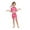 Pink, variant on XBASW Kids Teen Girs Swimsuits Bikini Set Beach Swimwear with Skirt Tie-Dyed Print Bathing Suit 6-14T