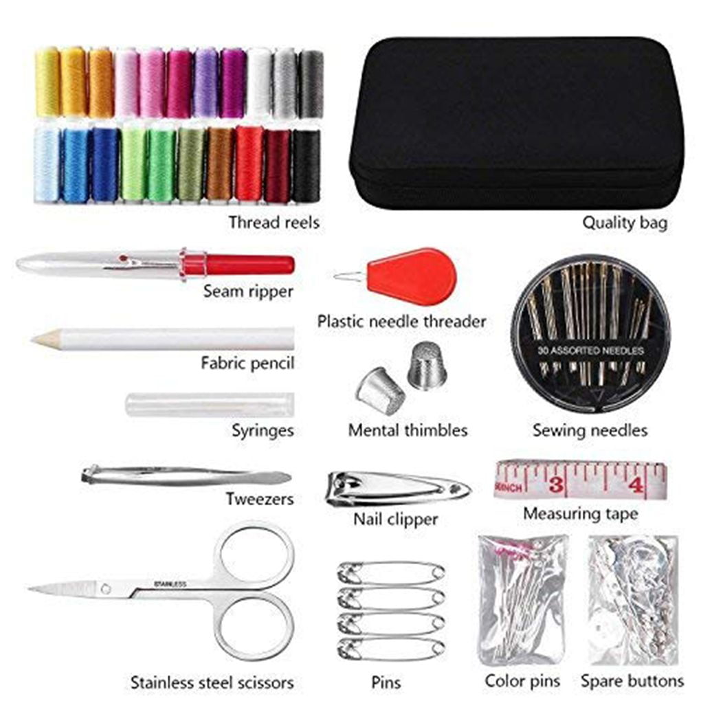 90PCS All In One Sewing Kit Travel Emergency Sewing Thread Accessories ...