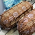 thumbnail image 4 of Natural Geo Brown/Gold Gao Takiya Bolster Pillow (Set of 2), 4 of 4