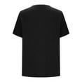 thumbnail image 6 of Tittly T Shirts for Women Basic Tees Plus Size Tops For Women Summer Petal Sleeve Casual Tshirts Short Sleeve Tunic Blouses Tshirts Shirts Spring Tops for Women Black 3XL, 6 of 7