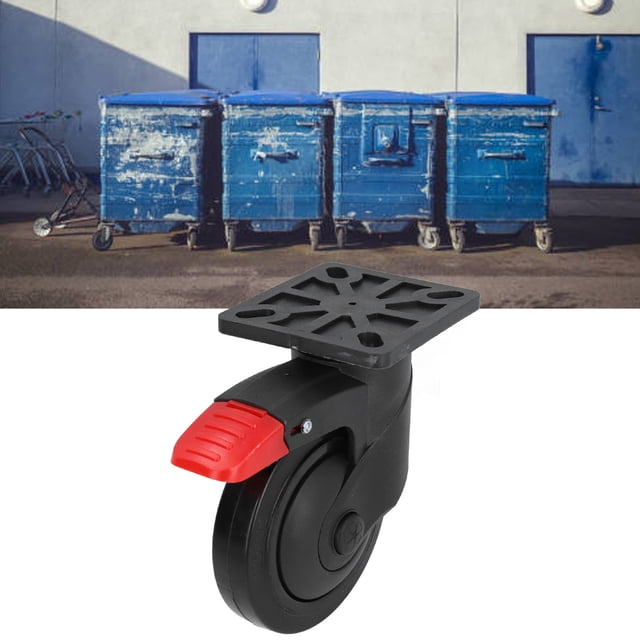 Heavy Duty Caster, Swivel Caster Wheel 400lbs Bearing Quiet Rubber Multi Purpose 5 Inch for Trash Bin