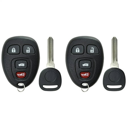 1985 Chevy Monte Carlo Parts 2 PACK KeylessOption Keyless Entry Remote Control Car Key Fob Replacement with Transponder Chip Key 15912859 for 2006-2013 Buick Lucrene Cadillac DTS Chevy Impala Monte Carlo ()
