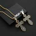 thumbnail image 3 of HZMAN Eastern Orthodox Cross Necklace for Men Women Religious Jesus Crucifix Byzantine Cross Christian Pendant Jewelry Gift, 3 of 6