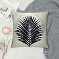 thumbnail image 2 of YANMS Palm Leaf Throw Pillow Covers,Black Tree Silhouette Isolated Asia Decorative Pillow Covers Digital Printing Blended Fabric for Couch Sofa Bed White, 2 of 5
