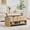 Oak, variant on Lift Top Coffee Table with Hidden Storage and Open Shelf, Mid Century Modern 35.4" Fluted Rectangle Center Table with 2 Compartments & Cabinet-Walnut