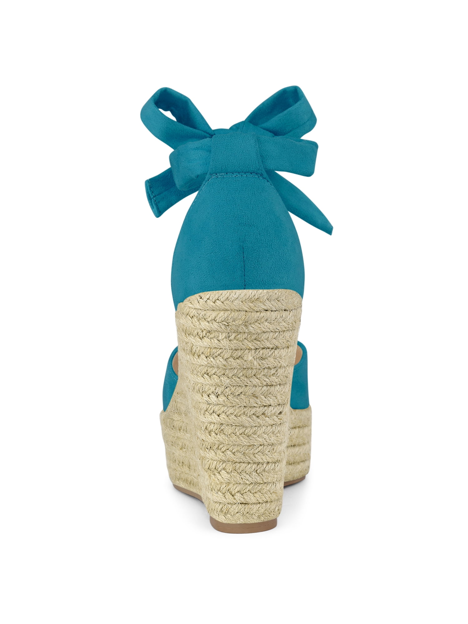 DARING DIVA Women's Espadrilles Tie Up Ankle Strap Wedges Sandals Teal 9