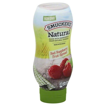 (2 Pack) Smucker's Natural Red Raspberry Fruit Spread,
