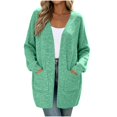 thumbnail image 4 of Jowdiw Womens Open Front Long Sleeve Knit Soft Casual Loose Fit Long Sweater with Pockets, 4 of 8